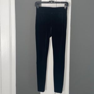 Velvet black leggings